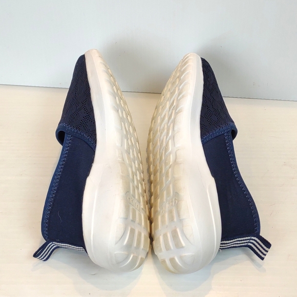 Adidas Women's Cloudfoam Lite Racer Slip-On Shoes Blue / White - Picture 8 of 15